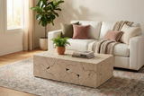Phillips Collection Teak Slice Rectangle Oat Finish Coffee Table