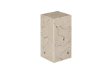 Phillips Collection Teak Slice Pedestal Square Oat Finish SM Accent