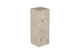 Phillips Collection Teak Slice Pedestal Square Oat Finish MD Accent