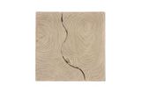 Phillips Collection Teak Slice Pedestal Square Oat Finish MD Accent