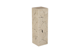 Phillips Collection Teak Slice Pedestal Square Oat Finish LG Accent