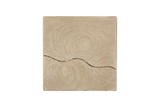 Phillips Collection Teak Slice Pedestal Square Oat Finish LG Accent
