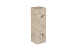 Phillips Collection Teak Slice Pedestal Square Oat Finish LG Accent