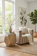 Phillips Collection Prism Oat Finish Side Table