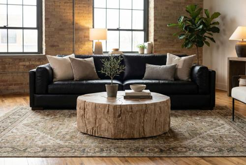 Phillips Collection Converge Petrified Rough Cream Coffee Table