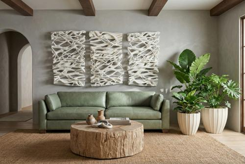Phillips Collection Converge Petrified Rough Cream Coffee Table