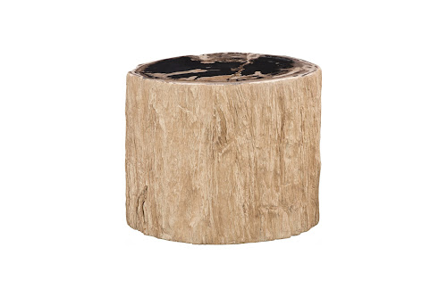 Phillips Collection Chaka Petrified Rough Cream Stool