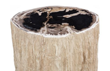 Phillips Collection Chaka Petrified Rough Cream Stool