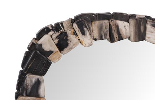 Phillips Collection Stacked Pebble Petrified Mixed Mirror