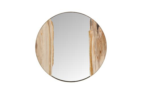 Phillips Collection Petrified River Brass Frame Large Mirror