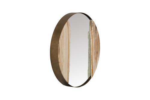Phillips Collection Petrified River Brass Frame Large Mirror