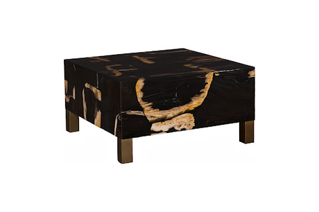 Phillips Collection Petramosaic With Brass Legs Coffee Table