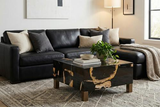 Phillips Collection Petramosaic With Brass Legs Coffee Table