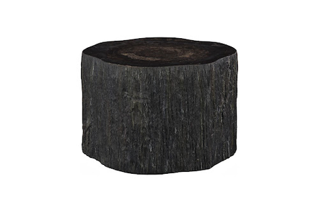 Phillips Collection Chaka Petrified Rough Black Tall Coffee Table