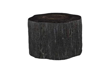 Phillips Collection Chaka Petrified Rough Black Tall Coffee Table