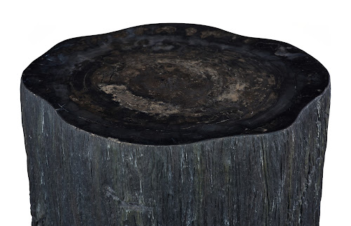 Phillips Collection Chaka Petrified Rough Black Tall Coffee Table