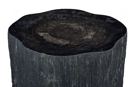 Phillips Collection Chaka Petrified Rough Black Tall Coffee Table