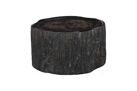 Phillips Collection Chaka Petrified Rough Black Short Coffee Table
