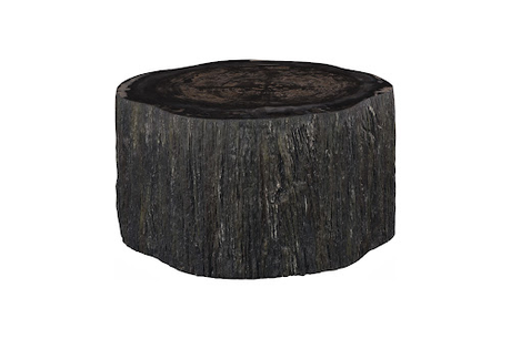Phillips Collection Chaka Petrified Rough Black Short Coffee Table