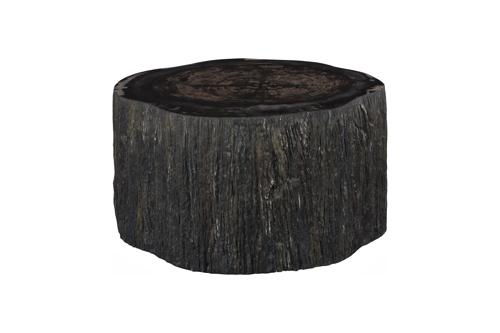 Phillips Collection Chaka Petrified Rough Black Small Coffee Table