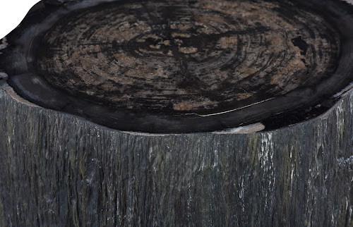 Phillips Collection Chaka Petrified Rough Black Short Coffee Table
