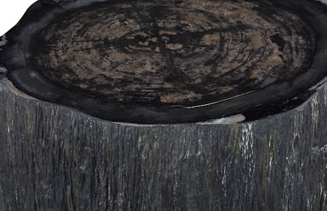 Phillips Collection Chaka Petrified Rough Black Short Coffee Table