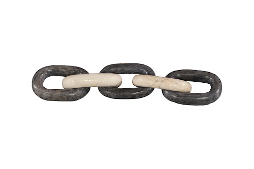 Phillips Collection Marble Quad Link Chain Mixed Tabletop