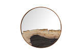 Phillips Collection Petrified Slice Copper Frame Small Mirror