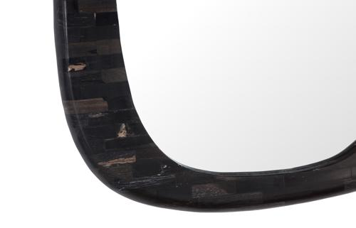 Phillips Collection Morphic Petrified Rounded Black Frame Mirror