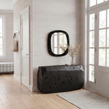 Phillips Collection Morphic Petrified Rounded Black Frame Mirror