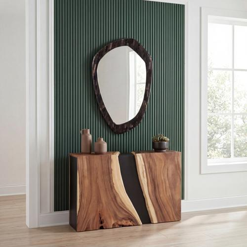 Phillips Collection Morphic Petrified Point Black Frame Mirror