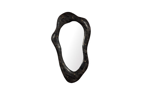 Phillips Collection Morphic Petrified Wave Black Frame Mirror