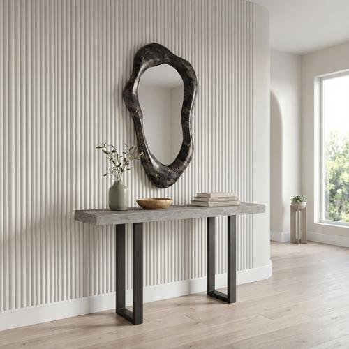 Phillips Collection Morphic Petrified Wave Black Frame Mirror