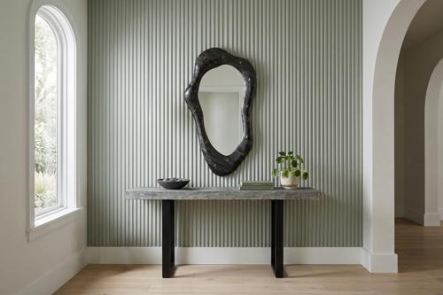 Phillips Collection Morphic Petrified Wave Black Frame Mirror