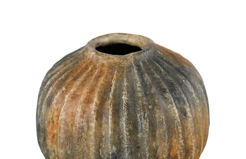 Phillips Collection Raw Umber Ribbed Vase