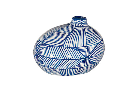 Phillips Collection Indigo Mosaic Wide Vase