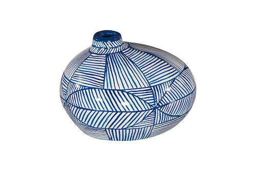 Phillips Collection Indigo Mosaic Wide Vase