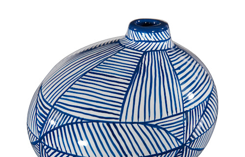 Phillips Collection Indigo Mosaic Wide Vase