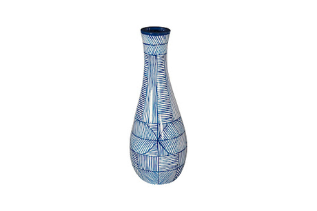 Phillips Collection Indigo Mosaic Slim Vase