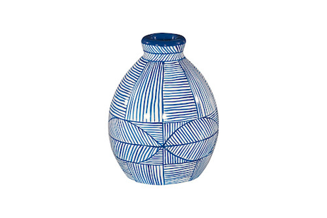 Phillips Collection Indigo Mosaic Short Vase
