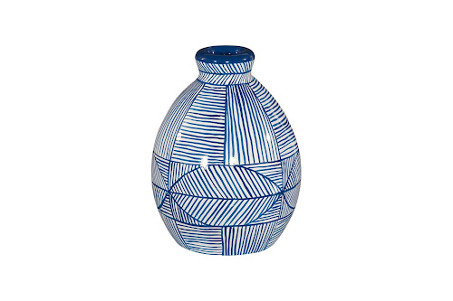 Phillips Collection Indigo Mosaic Short Vase