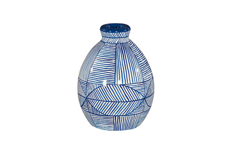 Phillips Collection Indigo Mosaic Short Vase