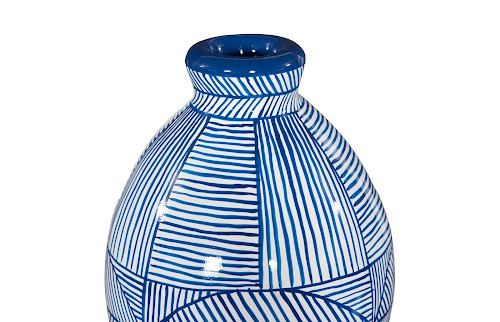 Phillips Collection Indigo Mosaic Short Vase