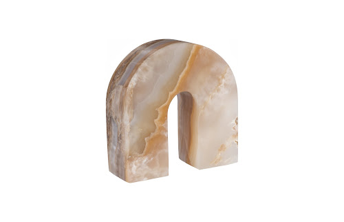 Phillips Collection Onyx Sculpture, Rainbow Amber Tabletop