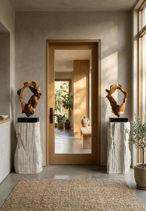 Phillips Collection Stratified Cast Stone Pedestal Roman Stone Accent