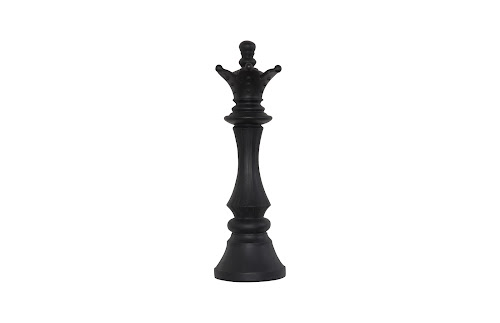 Phillips Collection Queen Chess Wall Decor Cast Stone Black Accent