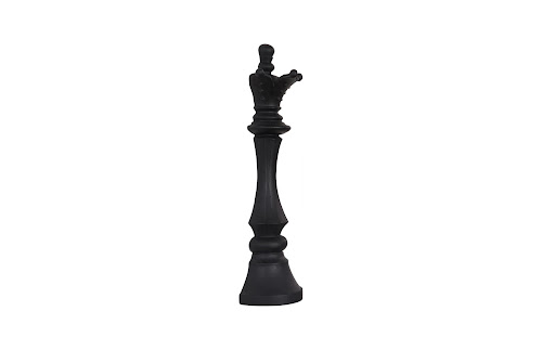 Phillips Collection Queen Chess Wall Decor Cast Stone Black Accent