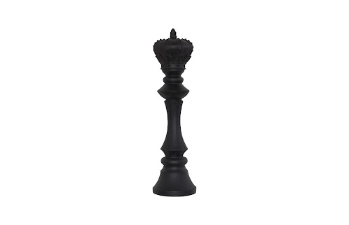 Phillips Collection King Chess Wall Decor Cast Stone Black Accent