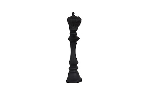 Phillips Collection King Chess Wall Decor Cast Stone Black Accent