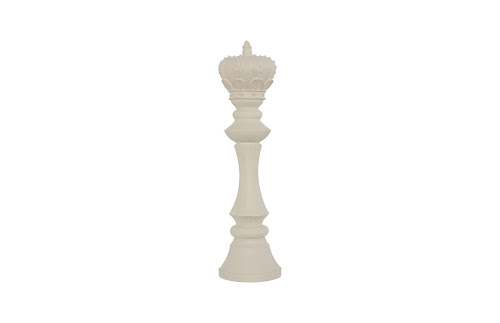 Phillips Collection King Chess Wall Decor Cast Stone White Accent